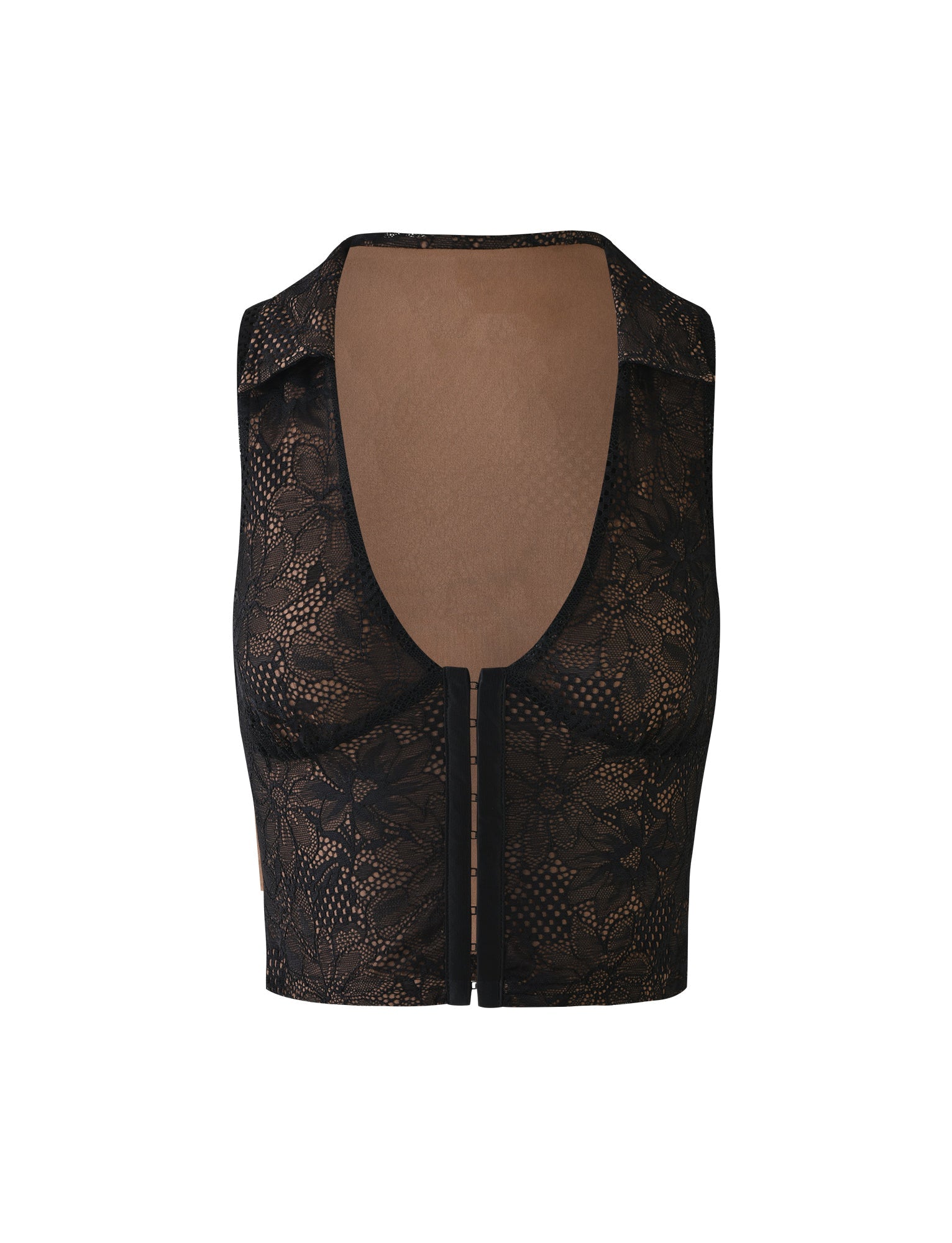 ALDINA TOP - BLACK : LACE