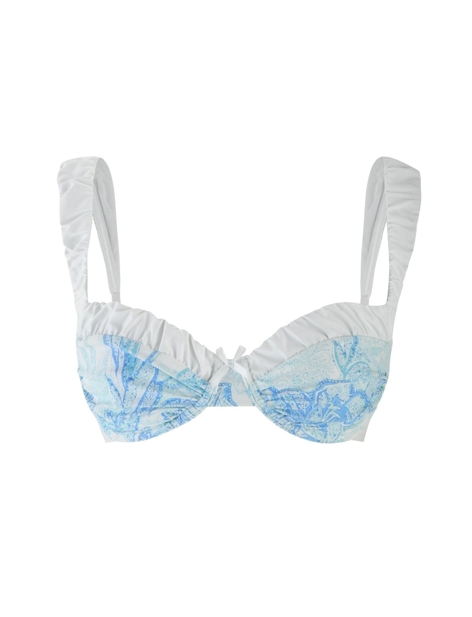 AMARAN BIKINI TOP - BLUE : FLORAL TAPESTRY