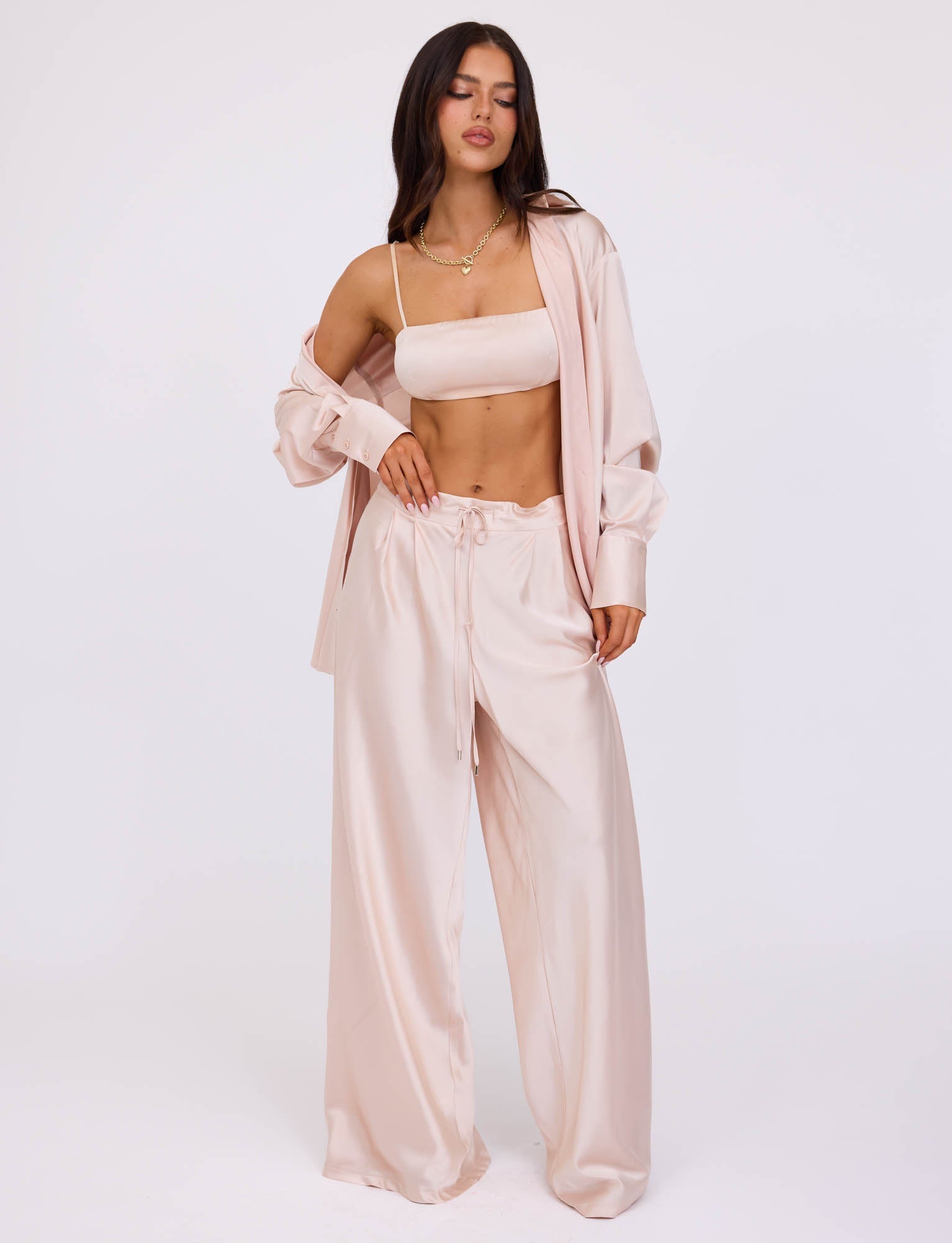 ALINA PANT - WHITE : IVORY